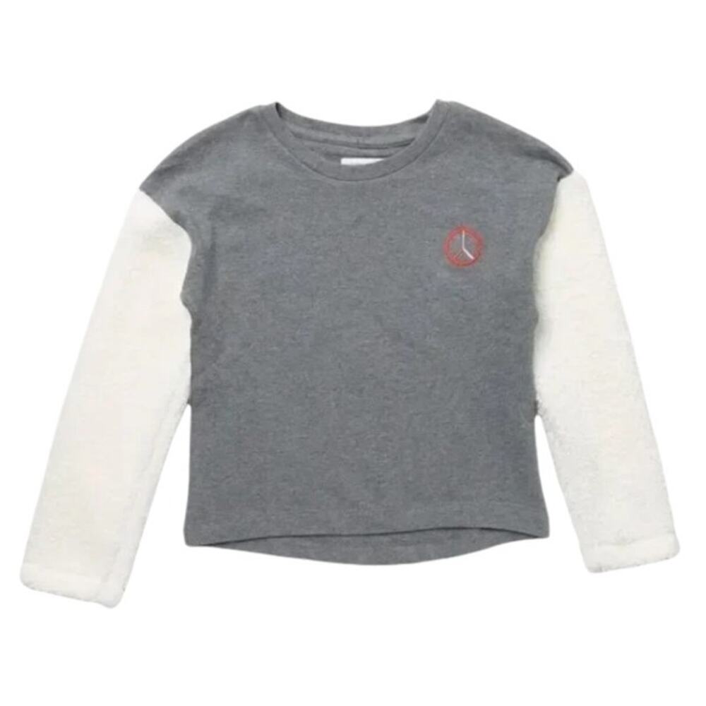 Harper Canyon Girls Gray White Pullover Top Size Large 10 12 NWT - Picture 2 of 5